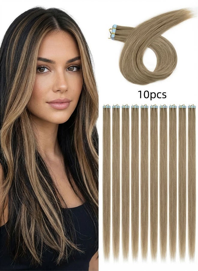 مجموعة شعر مستعار طويل مستقيم طبيعي من 10 قطع ، مجموعة قطع الشعر ، بطول 60 سم - Image 1